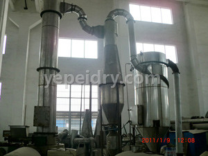 Special flash dryer for potato protein